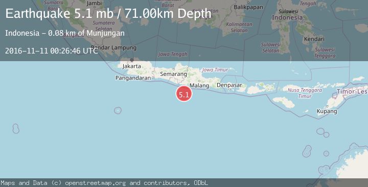 Map of SOUTH OF JAVA, INDONESIA