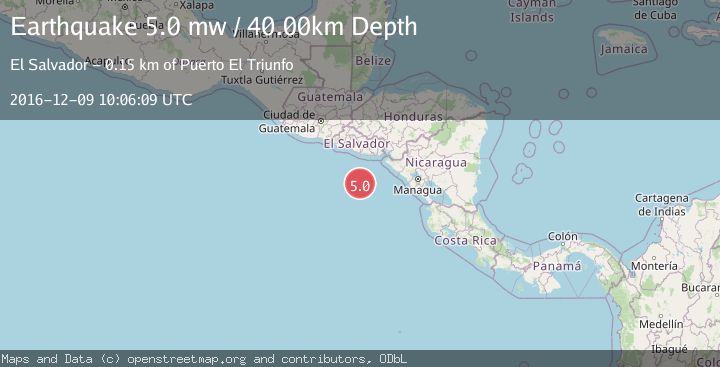Map of OFF COAST OF CENTRAL AMERICA