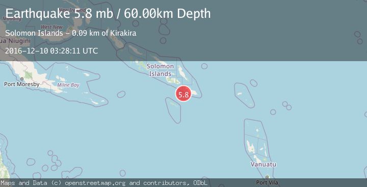 Map of SOLOMON ISLANDS