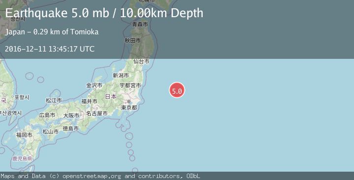 Map of OFF EAST COAST OF HONSHU, JAPAN