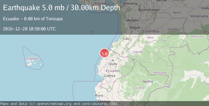 Map of NEAR COAST OF ECUADOR
