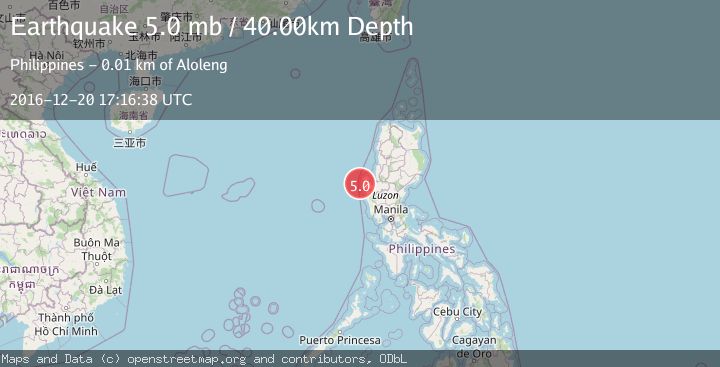 Map of LUZON, PHILIPPINES