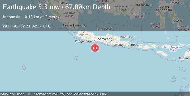 Map of JAVA, INDONESIA