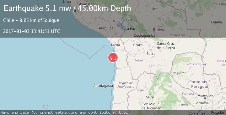 Map of OFFSHORE TARAPACA, CHILE