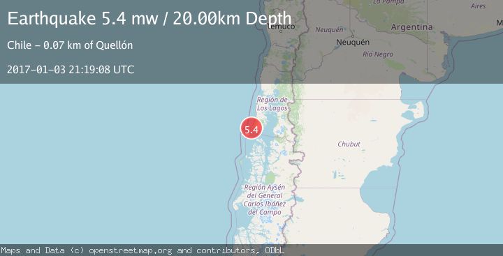 Map of OFFSHORE LOS LAGOS, CHILE