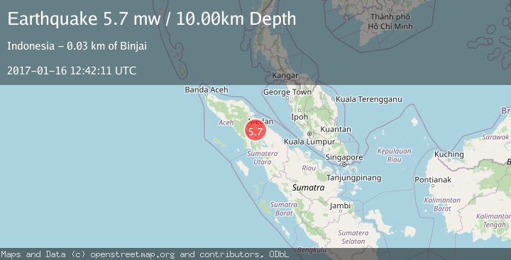 Map of NORTHERN SUMATRA, INDONESIA