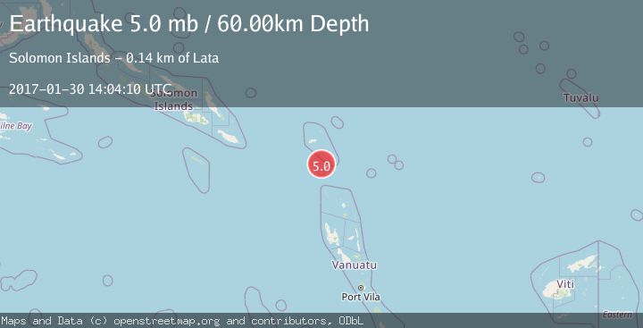 Map of SANTA CRUZ ISLANDS