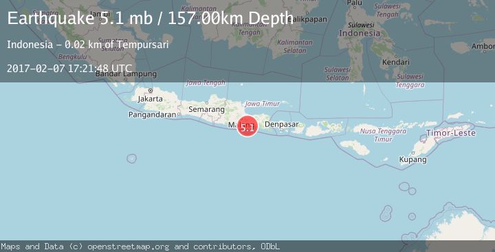 Map of JAVA, INDONESIA