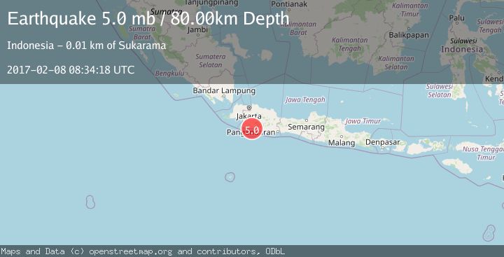 Map of JAVA, INDONESIA