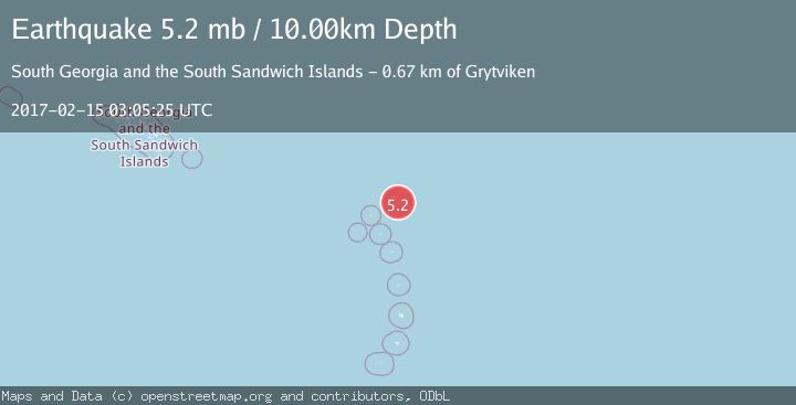 Map of SOUTH SANDWICH ISLANDS REGION