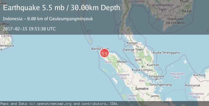 Map of NORTHERN SUMATRA, INDONESIA