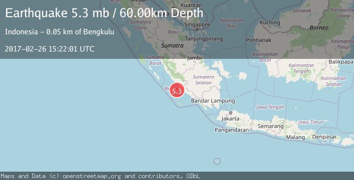 Map of SOUTHERN SUMATRA, INDONESIA
