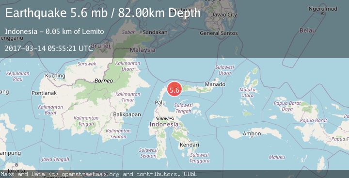 Map of MINAHASA, SULAWESI, INDONESIA