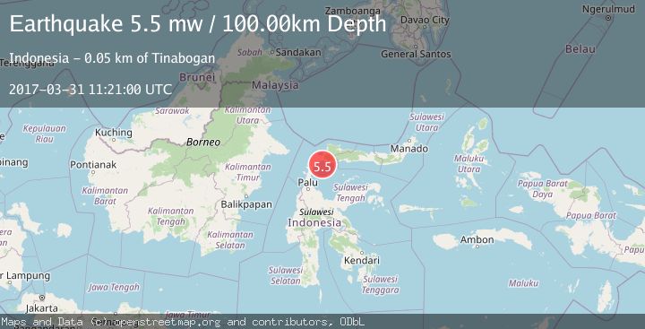 Map of MINAHASA, SULAWESI, INDONESIA