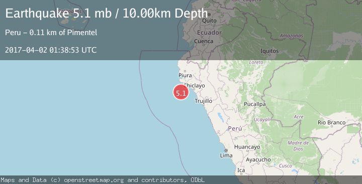 Map of OFF COAST OF NORTHERN PERU
