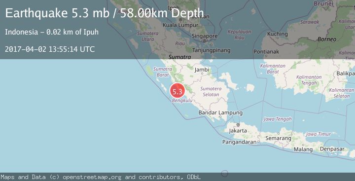 Map of SOUTHERN SUMATRA, INDONESIA