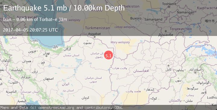 Map of NORTHEASTERN IRAN
