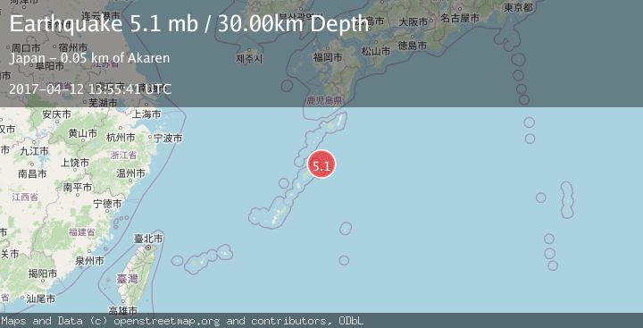 Map of RYUKYU ISLANDS, JAPAN