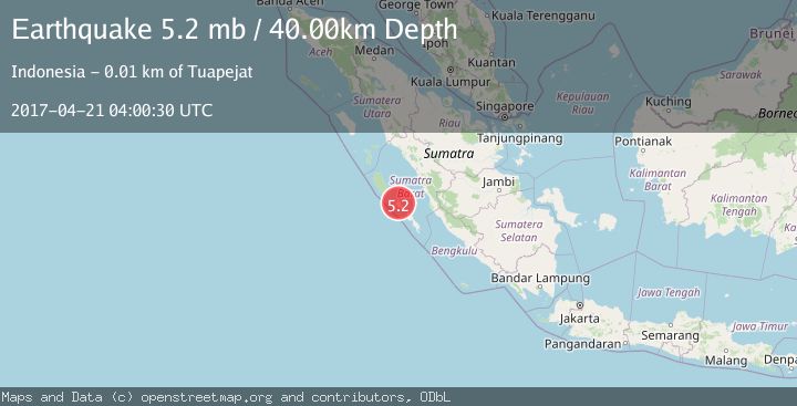 Map of KEP. MENTAWAI REGION, INDONESIA