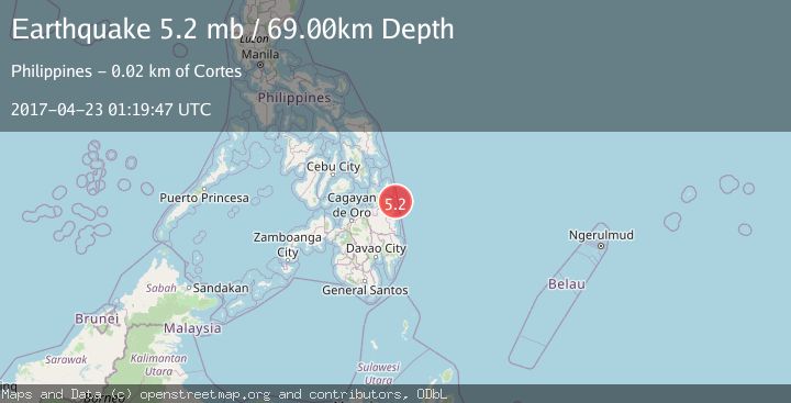 Map of MINDANAO, PHILIPPINES