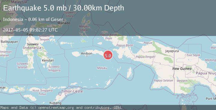 Map of CERAM SEA, INDONESIA