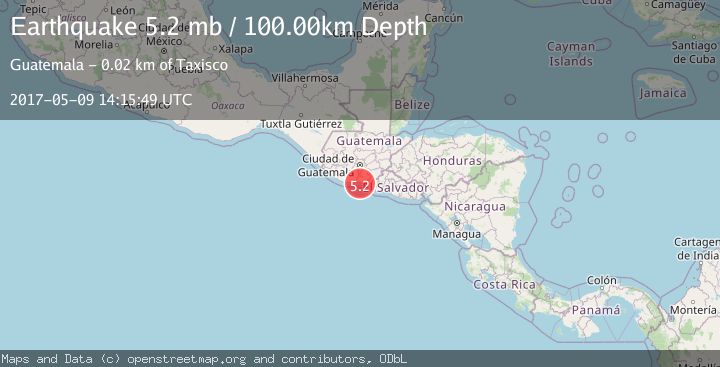 Map of OFFSHORE GUATEMALA