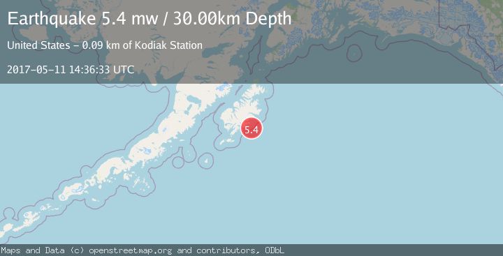 Map of KODIAK ISLAND REGION, ALASKA
