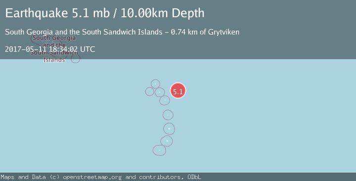 Map of SOUTH SANDWICH ISLANDS REGION