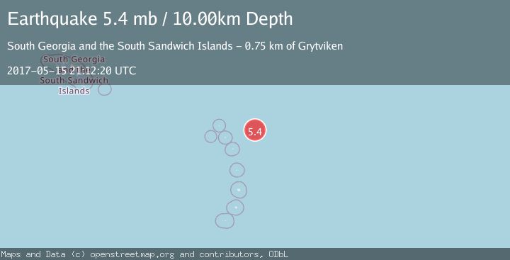 Map of SOUTH SANDWICH ISLANDS REGION