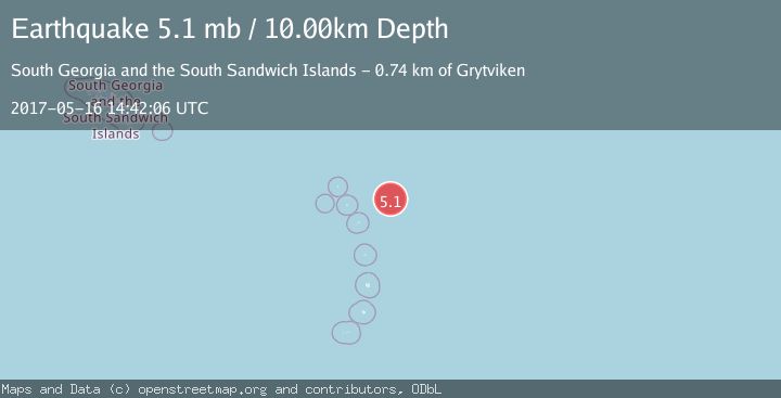 Map of SOUTH SANDWICH ISLANDS REGION