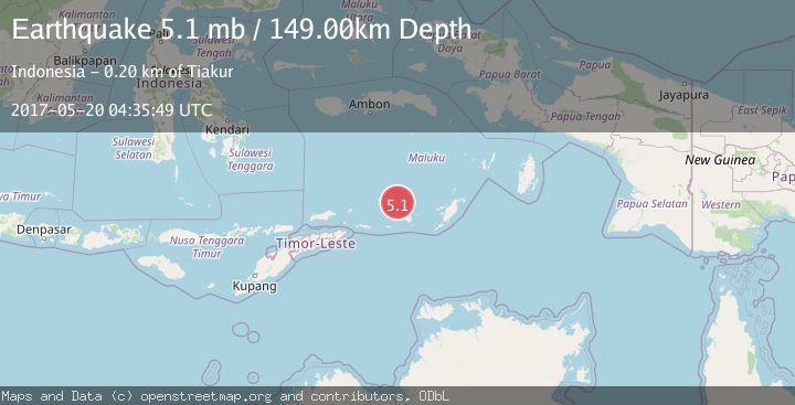 Map of KEPULAUAN BABAR, INDONESIA