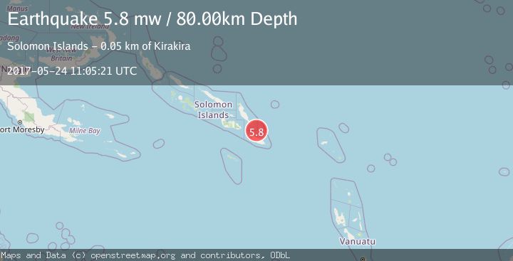 Map of SOLOMON ISLANDS