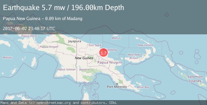 Map of NEAR N COAST OF NEW GUINEA, PNG.