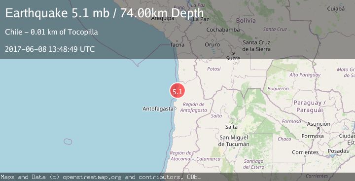 Map of ANTOFAGASTA, CHILE