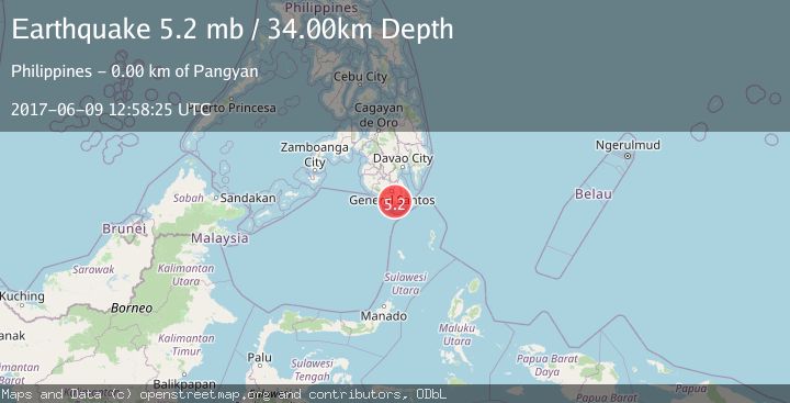 Map of MINDANAO, PHILIPPINES
