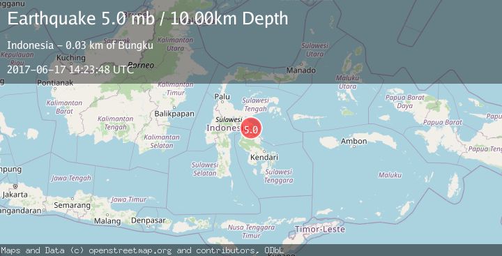 Map of SULAWESI, INDONESIA