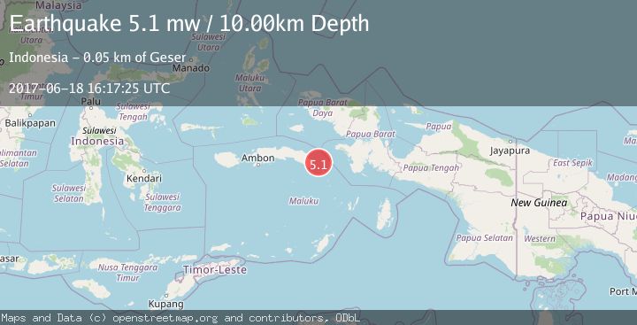 Map of CERAM SEA, INDONESIA