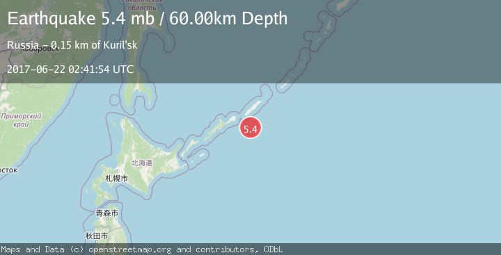 Map of KURIL ISLANDS