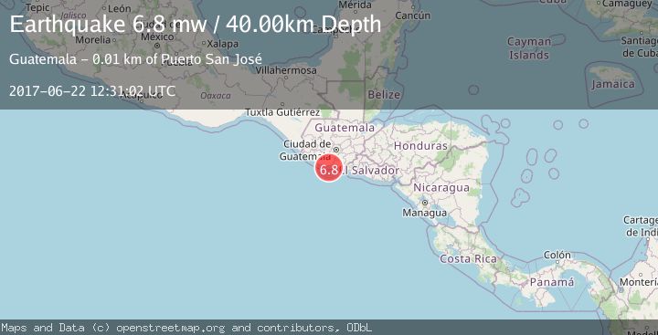 Map of OFFSHORE GUATEMALA
