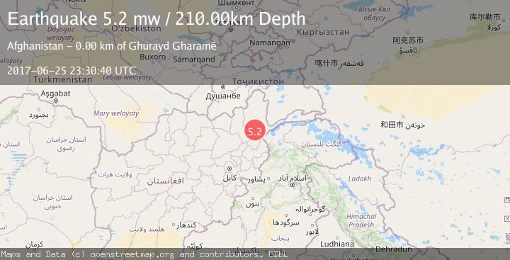 Map of HINDU KUSH REGION, AFGHANISTAN