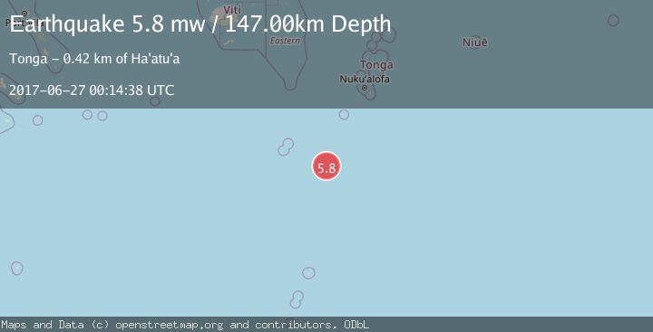 Map of SOUTH OF FIJI ISLANDS