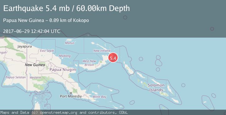 Map of NEW IRELAND REGION, P.N.G.