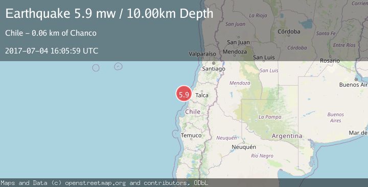 Map of OFFSHORE MAULE, CHILE