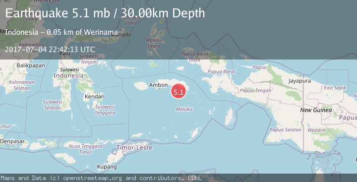 Map of SERAM, INDONESIA