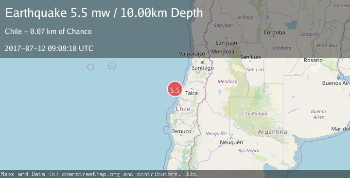 Map of OFFSHORE MAULE, CHILE