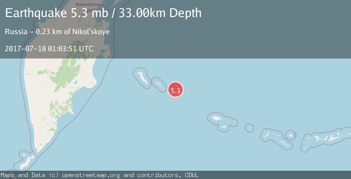 Map of KOMANDORSKIYE OSTROVA REGION