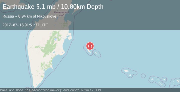 Map of KOMANDORSKIYE OSTROVA REGION