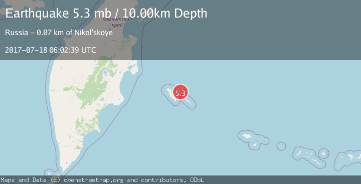 Map of KOMANDORSKIYE OSTROVA REGION