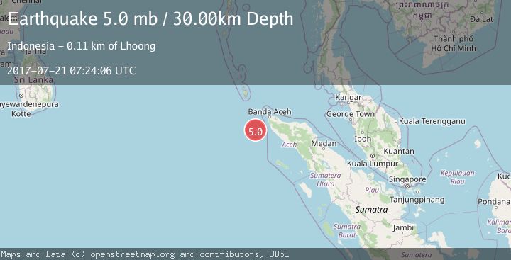Map of OFF W COAST OF NORTHERN SUMATRA
