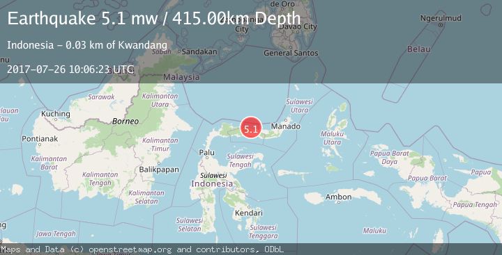 Map of MINAHASA, SULAWESI, INDONESIA